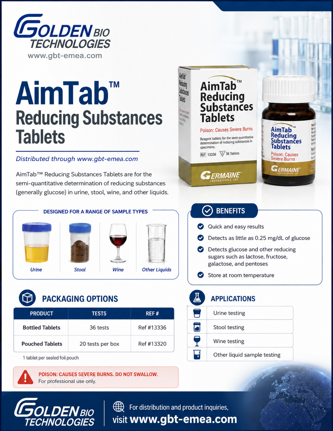 AimTab Reducing Substances Tablets IVD product