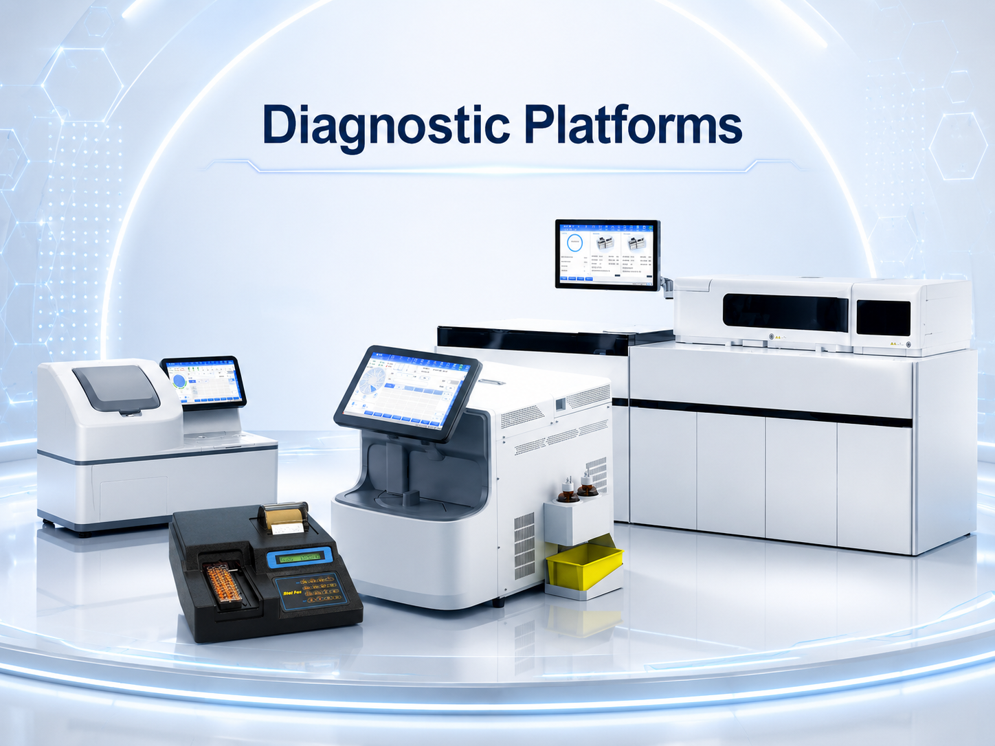 Diagnostic platforms and immunoassay equipment
