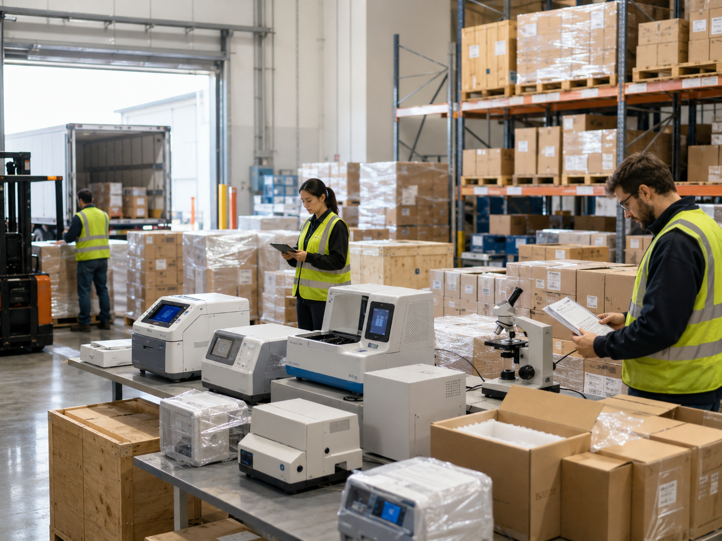 Project-based equipment sourcing and export logistics